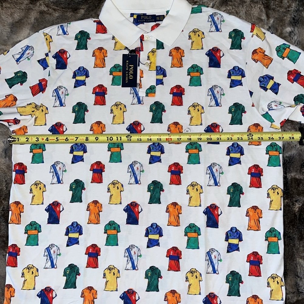 2XLT Polo Ralph Lauren Printed Shirt Cotton Bright Multicolor Mens 2XL Tall $168 - Picture 6 of 12
